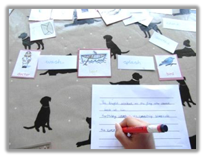 Child learning english